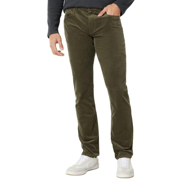 Paige Federal Slim Straight Fit Stretch Forest Shadow Corduroy Forest Shadow 40